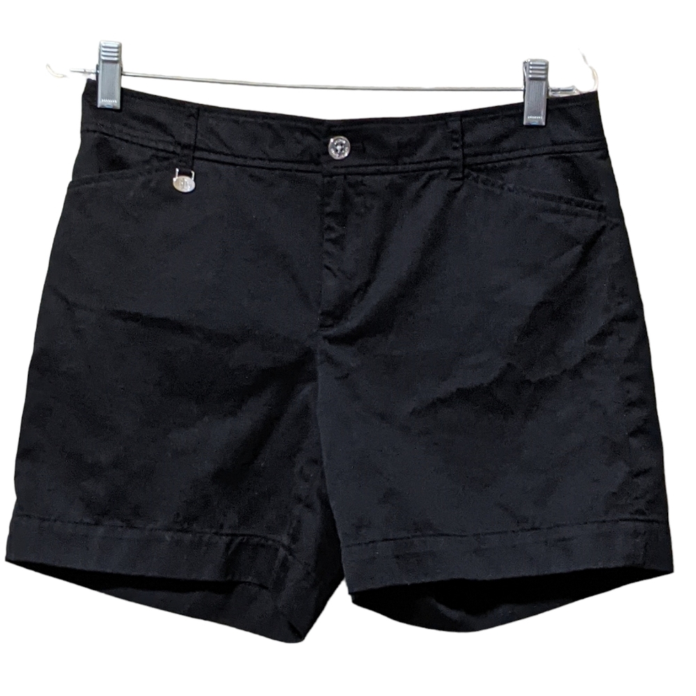 Lauren Ralph Lauren black cotton Chino walking shorts women's size 6 - Picture 7 of 7